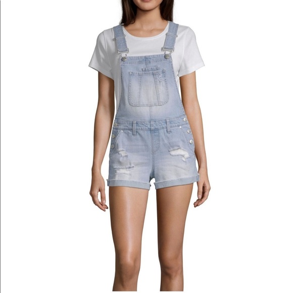 New Womens Sleeveless Shortalls Overalls - Picture 2 of 12